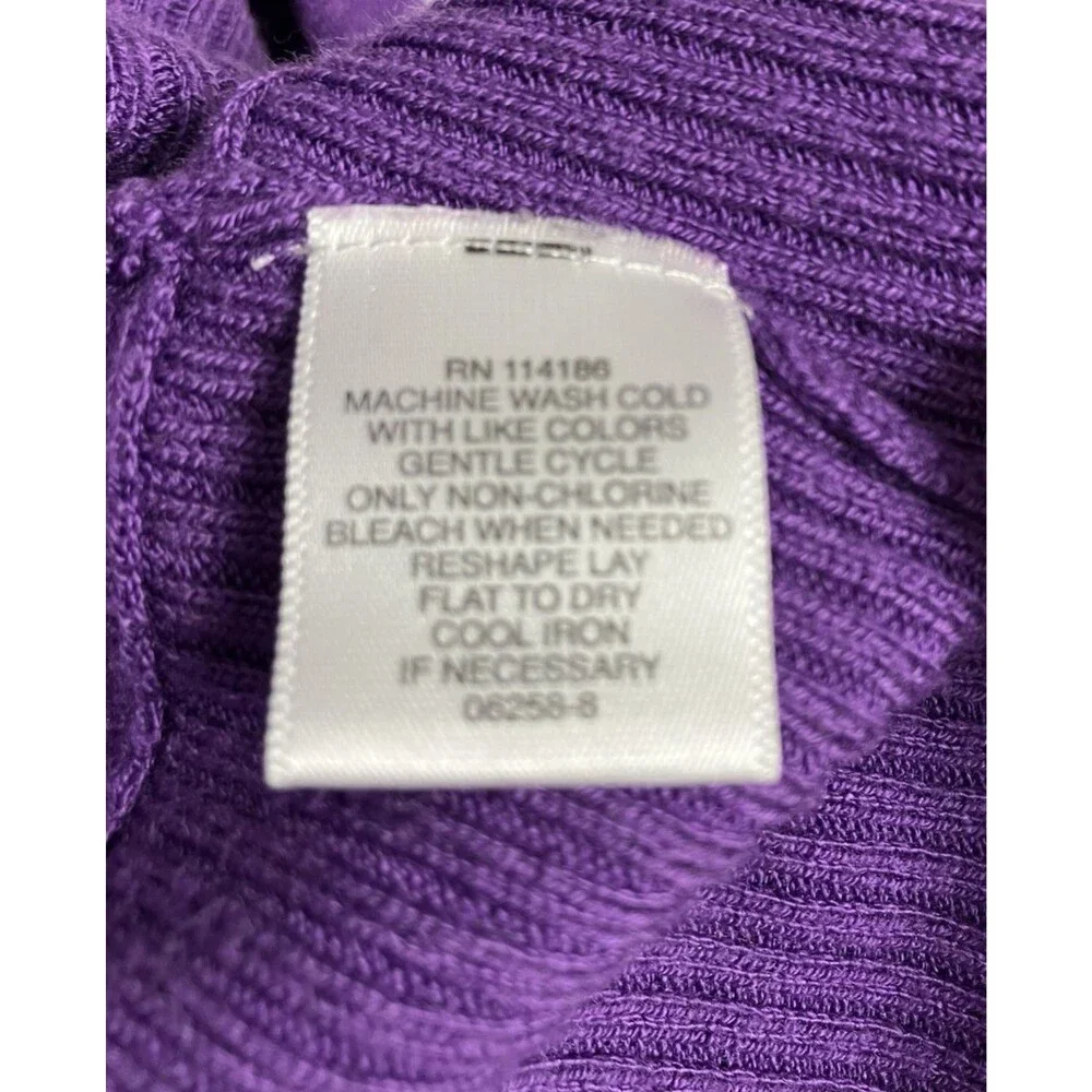 Liz Claiborne Womens Petite Cardigan Purple Size PL